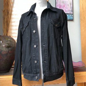 ABLE Black Denim Moto Women’s Jacket - Size M